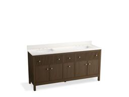 MalinE by Studio McGee 72'' bathroom vanity cabinet with sinks and quartz top - image 3
