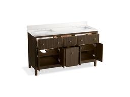 MalinE by Studio McGee 60'' bathroom vanity cabinet with sinks and quartz top - image 5