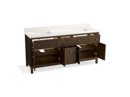 MalinE by Studio McGee 72'' bathroom vanity cabinet with sinks and quartz top - image 6