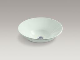 Conical Bell vessel or wall-mount bathroom sink with glazed underside - image 9