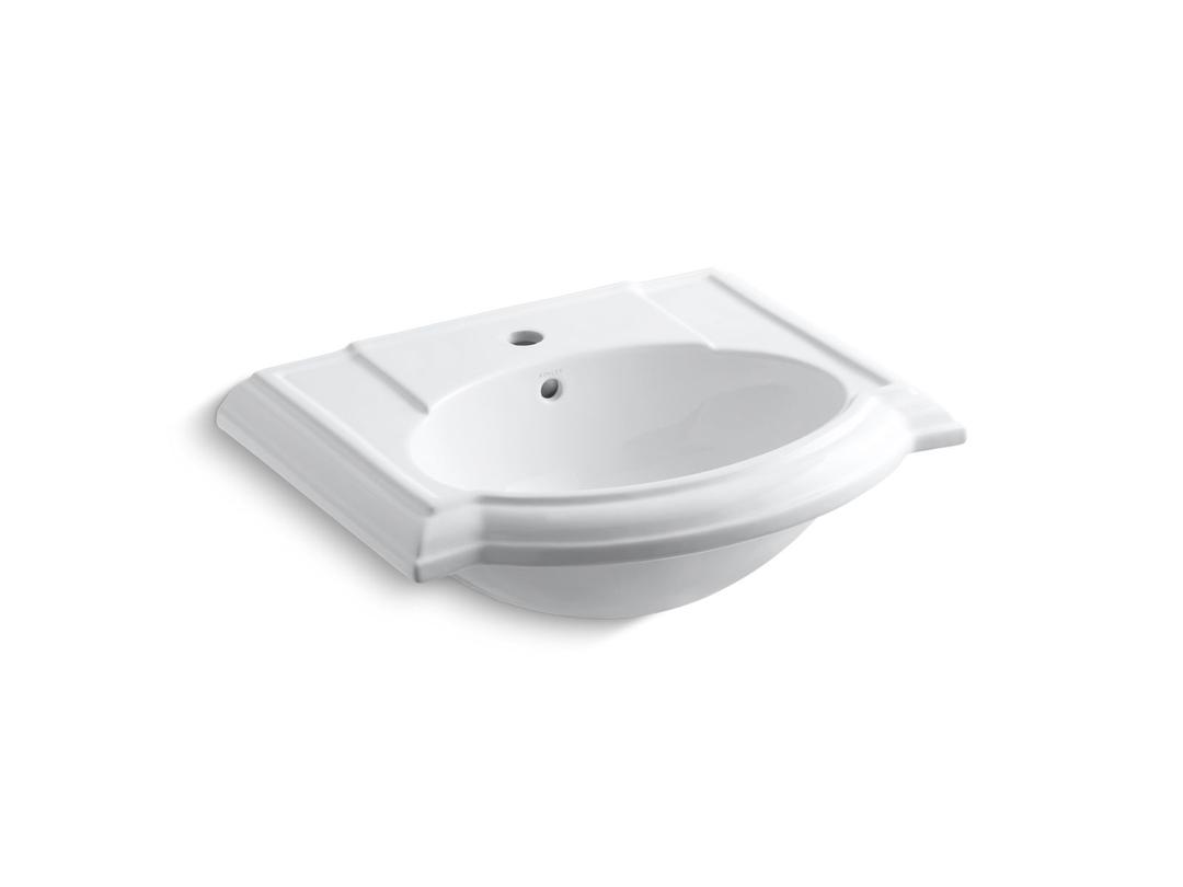 Devonshire Bathroom sink with single faucet hole by Kohler
