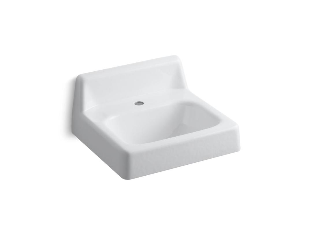 HudsonE 19'' rectangular wall-mount bathroom sink - White by Kohler