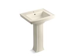 Archer 24'' rectangular pedestal bathroom sink - image 4