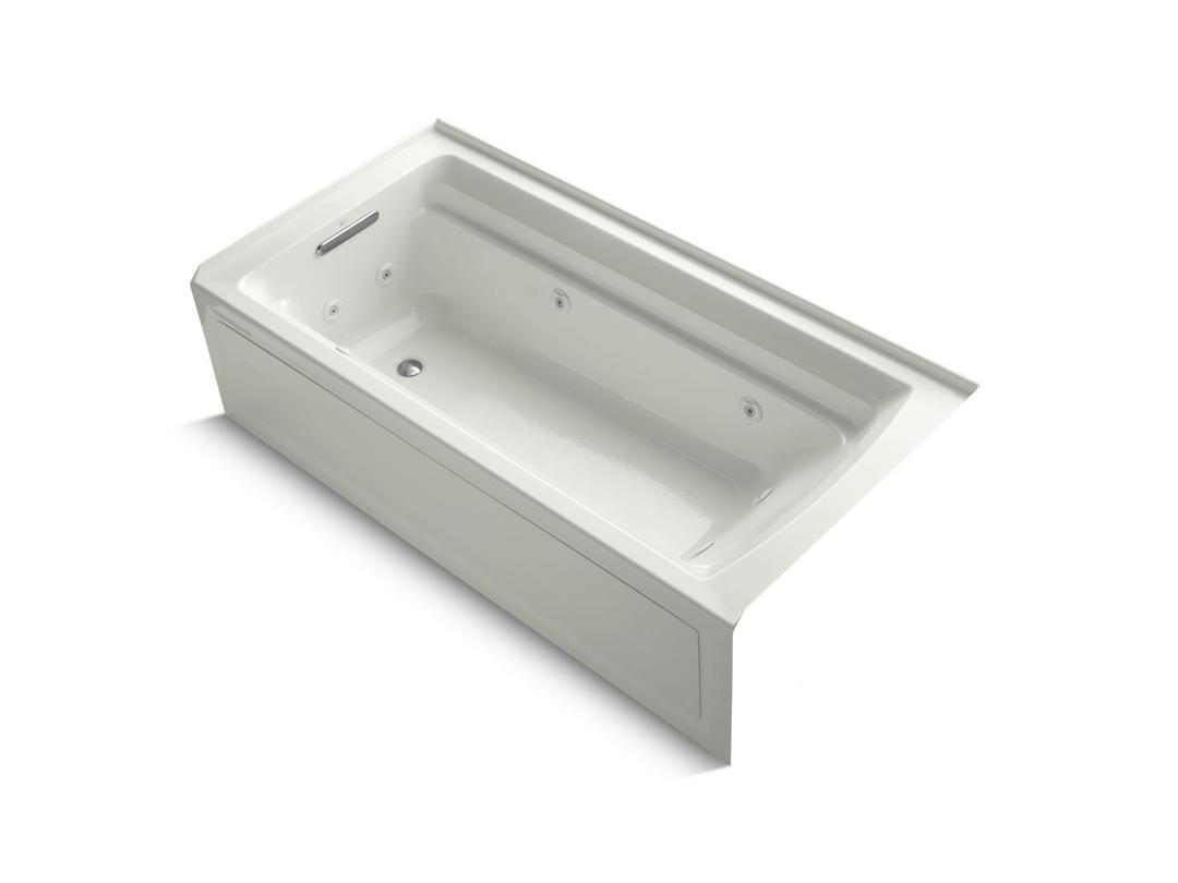 Archer 72'' x 36'' alcove whirlpool bath with integral apron and left-hand drain by Kohler