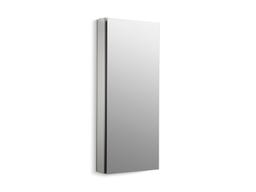 Catalan 15'' W x 36-1/8'' H aluminum single-door medicine cabinet with 107 degree hinge - image 1