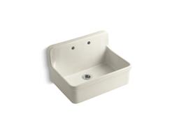 GilfordE 30'' top-/wall-mount single-bowl farmhouse kitchen sink - White - image 2