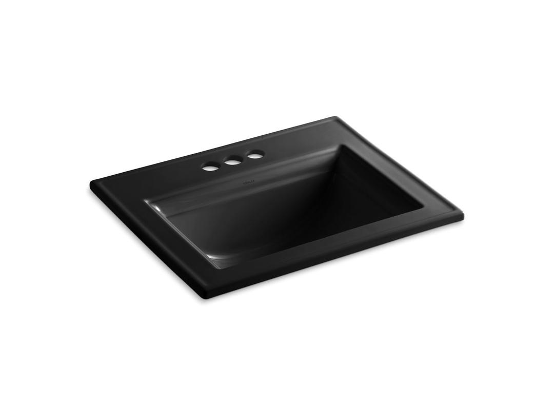 Kohler Memoirs Stately 22-3/4'' Rectangular Drop-in Bathroom Sink - Black by Kohler
