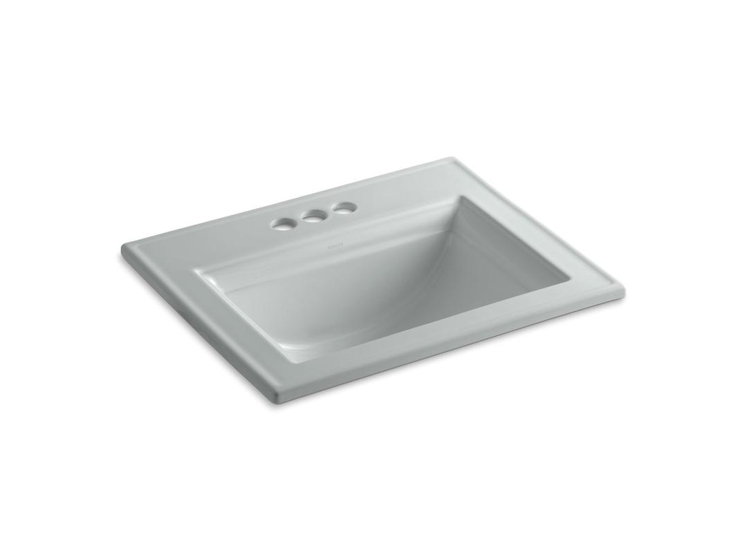 Kohler Memoirs Stately 22-3/4'' Rectangular Drop-in Bathroom Sink - Ice Grey by Kohler