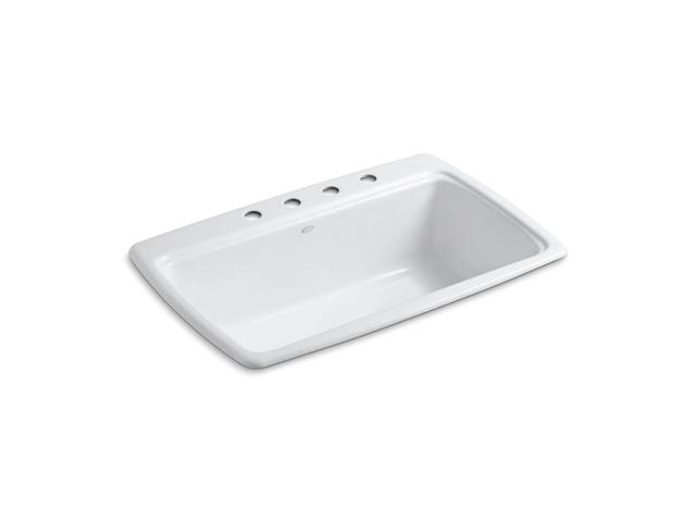 Cape Dory 33'' x 22'' x 9-5/8'' top-mount single-bowl kitchen sink with 4 faucet holes