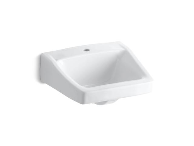 ChesapeakeE 19-1/4'' x 17-1/4'' wall-mount/concealed arm carrier bathroom sink with single faucet hole