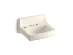 GreenwichE 20-3/4'' x 18-1/4'' wall-mount/concealed arm carrier bathroom sink with 4'' centerset faucet holes and left-hand soap dispenser hole - White - image 3