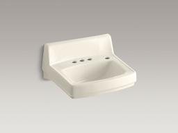 GreenwichE 20-3/4'' x 18-1/4'' wall-mount/concealed arm carrier bathroom sink with 4'' centerset faucet holes and right-hand soap dispenser hole - White - image 3