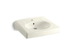 BrenhamE Wall-mount or concealed carrier arm mount commercial bathroom sink with single faucet hole - image 3
