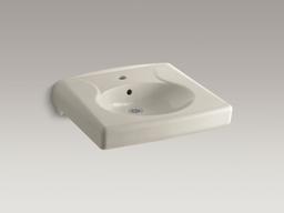 BrenhamE Wall-mount or concealed carrier arm mount commercial bathroom sink with single faucet hole - image 4