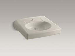 BrenhamE Wall-mount or concealed carrier arm mount commercial bathroom sink with single faucet hole and no overflow - image 5