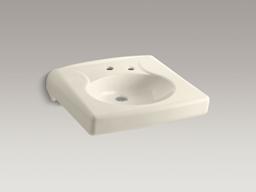 BrenhamE Wall-mount or concealed carrier arm mount commercial bathroom sink with single faucet hole, no overflow and right-hand soap dispenser hole - image 2