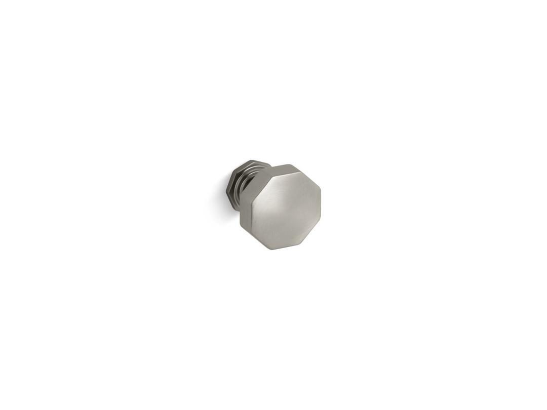 Kohler Pinstripe Cabinet Knob - Vibrant - Brushed Nickel by Kohler