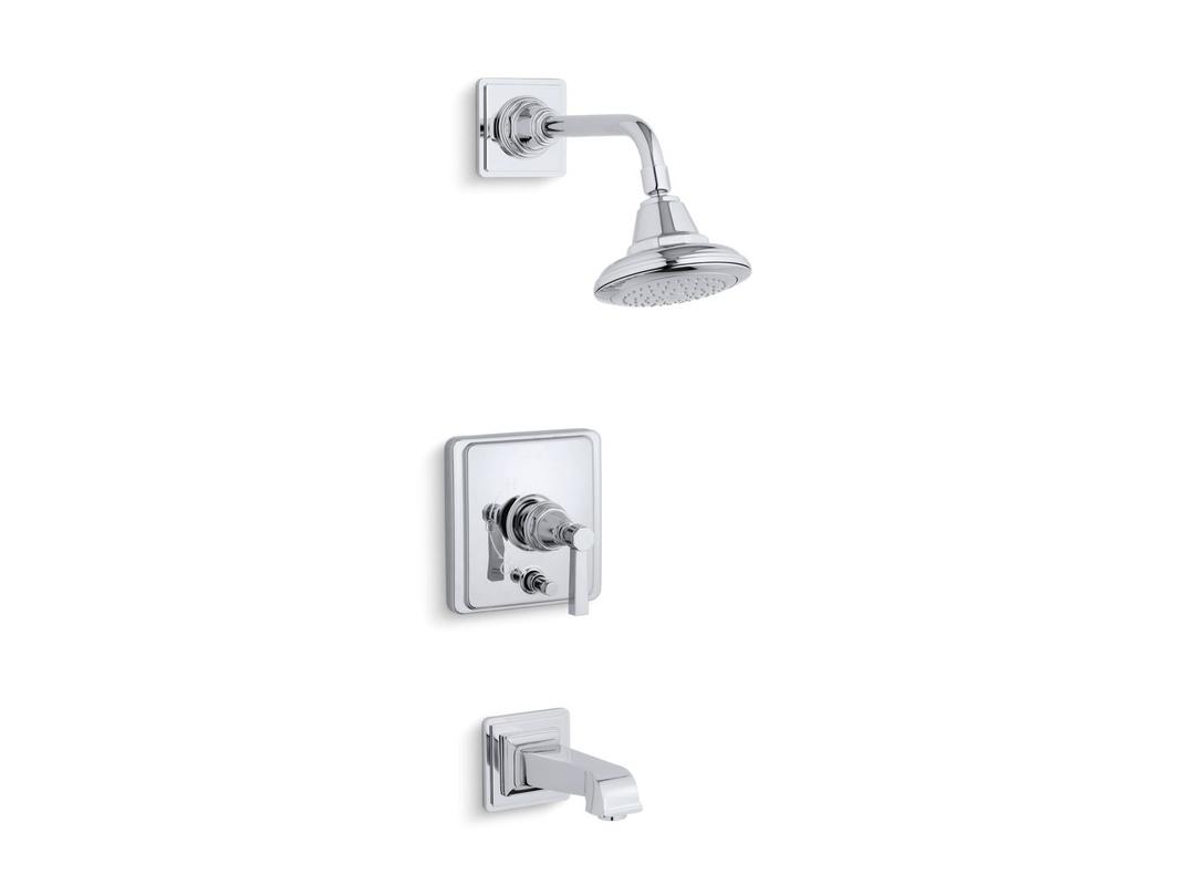 Kohler Pinstripe Pure Rite-temp Bath and Shower Trim Kit with Push-button Diverter and Lever... by Kohler