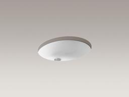 Caxton 19-1/4'' oval undermount bathroom sink with glazed underside, no overflow - image 20