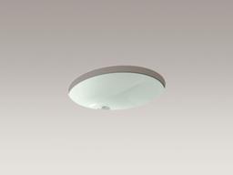 Caxton 19-1/4'' oval undermount bathroom sink with glazed underside, no overflow - image 22