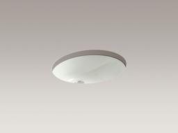 Caxton 19-1/4'' oval undermount bathroom sink with glazed underside, no overflow - image 23