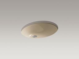 Caxton 21-1/4'' oval undermount bathroom sink with glazed underside, no overflow - image 2