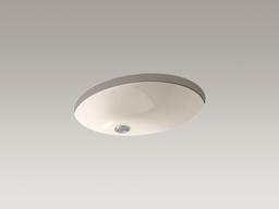 Caxton 21-1/4'' oval undermount bathroom sink with glazed underside, no overflow - image 4