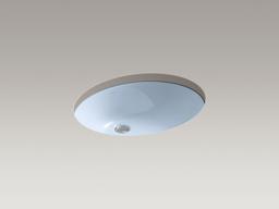 Caxton 21-1/4'' oval undermount bathroom sink with glazed underside, no overflow - image 6