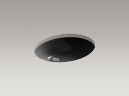 Caxton 21-1/4'' oval undermount bathroom sink with glazed underside, no overflow - image 7