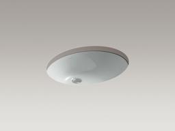 Caxton 21-1/4'' oval undermount bathroom sink with glazed underside, no overflow - image 8
