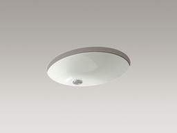 Caxton 21-1/4'' oval undermount bathroom sink with glazed underside, no overflow - image 13