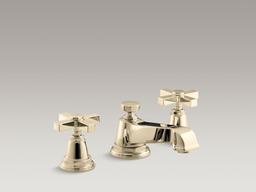 Kohler Pinstripe Pure Widespread Bathroom Sink Faucet With Cross Handles, 1.2 Gpm - Vibrant - Bru... - image 3