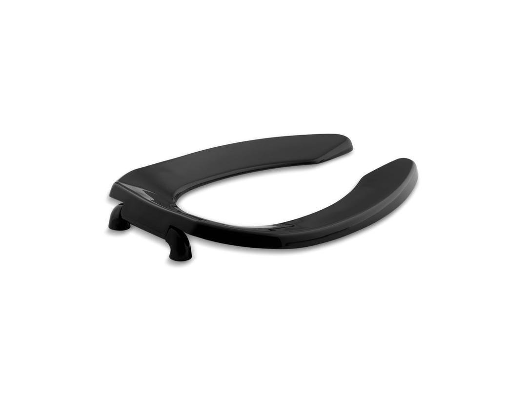 Kohler Lustrae Elongated Toilet Seat with Check Hinge, in Black by Kohler