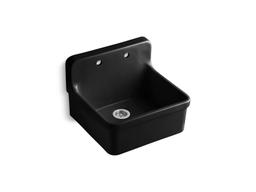 GilfordE 24'' top-/wall-mount single-bowl farmhouse kitchen sink - White - image 3