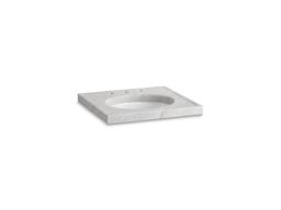 Kohler Kathryn 24'' X 22'' Marble Console Tabletop with 8'' Widespread Faucet Holes and Cut for... - image 2