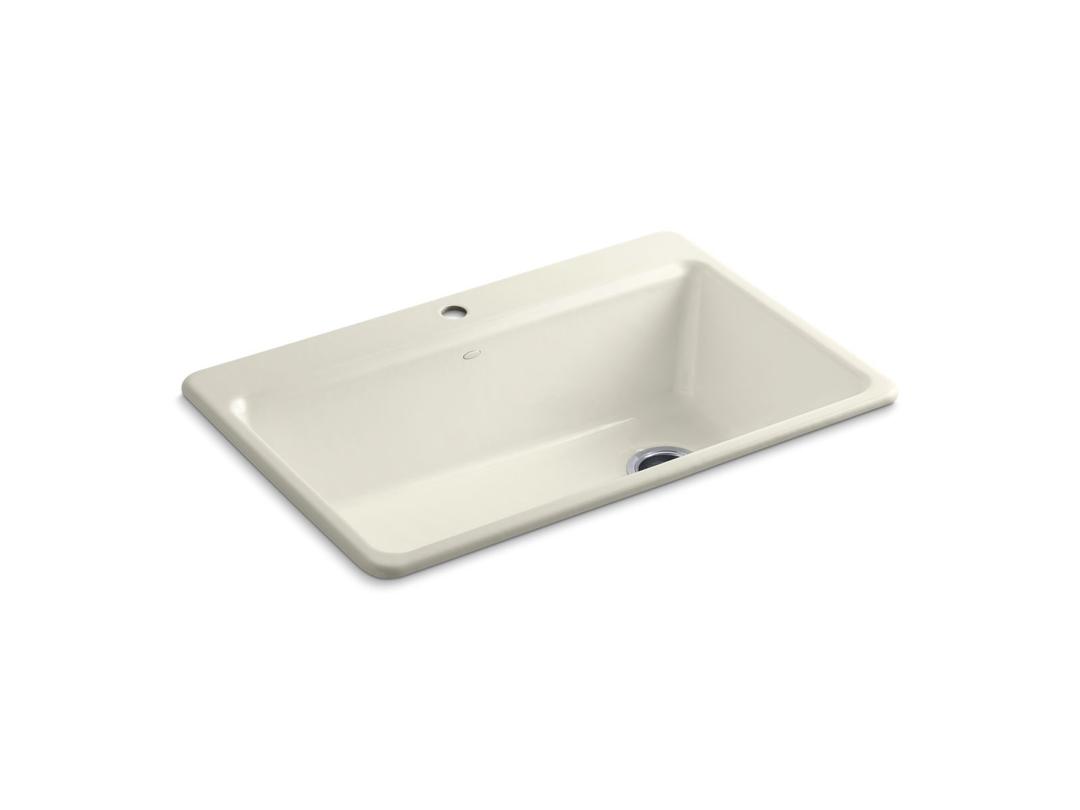 Riverby 33'' top-mount single-bowl workstation kitchen sink by Kohler