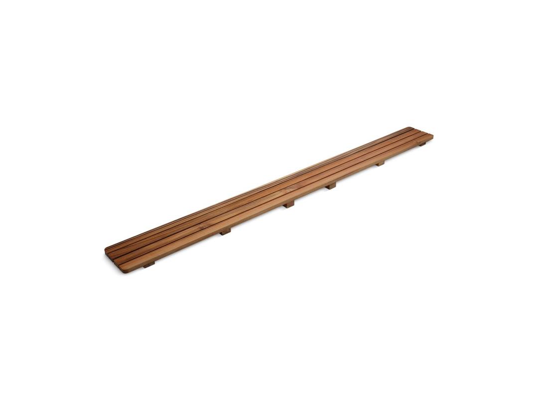 Groove Teak drain cover 60'' receptor by Kohler