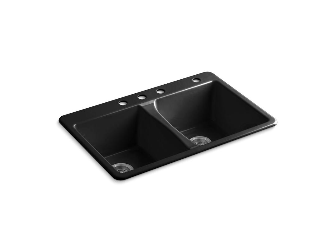 33'' top-mount double-bowl kitchen sink by Kohler