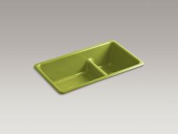 Kohler Iron/tones Smart Divide 33'' Top-/undermount Double-bowl Kitchen Sink - Aspen Green - image 3