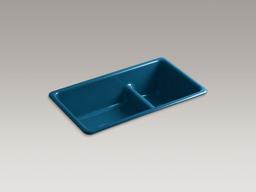 Kohler Iron/tones Smart Divide 33'' Top-/undermount Double-bowl Kitchen Sink - Aspen Green - image 2