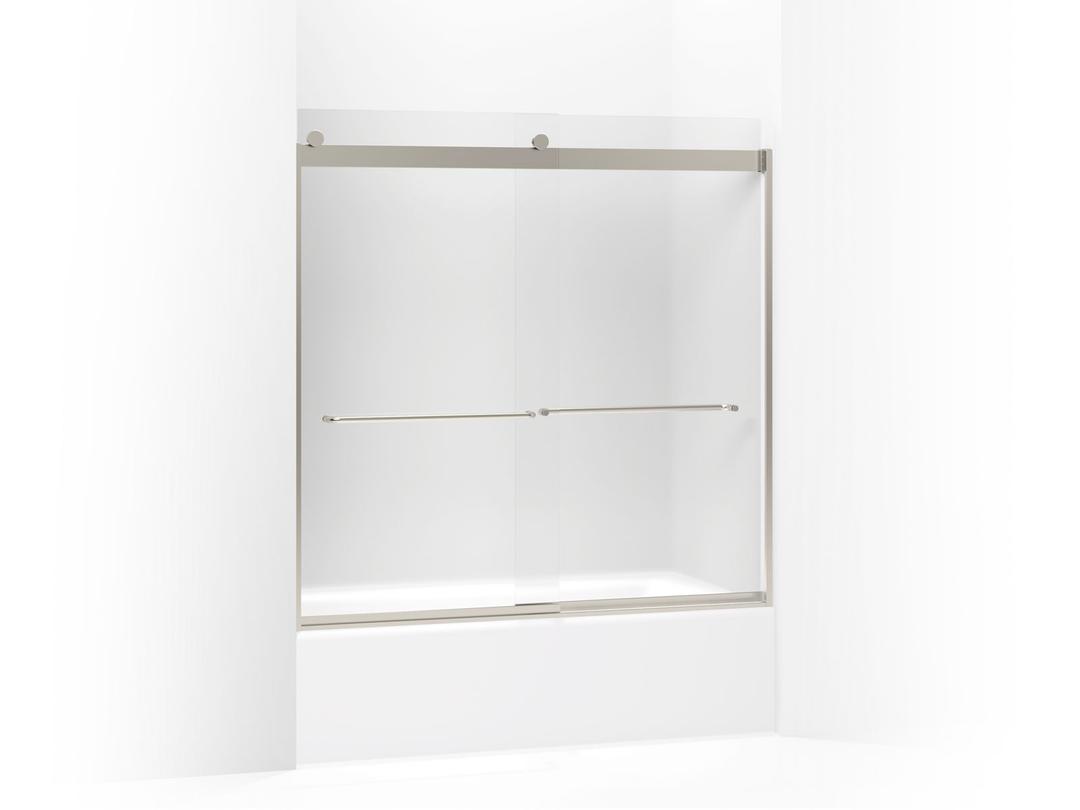 Kohler Levity Sliding Bath Door, 59-3/4'' H X 56-5/8 - 59-5/8'' W, with 1/4'' Thick Frosted Glass... by Kohler