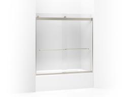 Kohler Levity Sliding Bath Door, 59-3/4'' H X 56-5/8 - 59-5/8'' W, with 1/4'' Thick Crystal Clear... - image 1