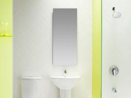 Catalan 15'' W x 36-1/8'' H aluminum single-door medicine cabinet with 107 degree hinge - image 3