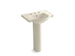 Veer 24'' rectangular pedestal bathroom sink - image 3