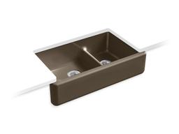 Kohler Whitehaven Farmhouse Sink | 35-3/4 Inch | Smart Divide Double Bowl | 36 Inch Min Cabinet - White - image 3