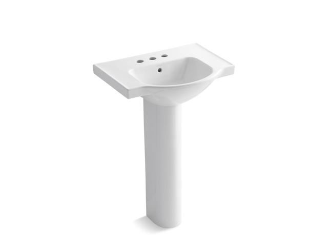 Veer 24'' rectangular pedestal bathroom sink