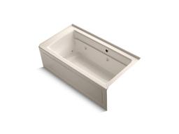 Archer 60'' x 32'' alcove whirlpool bath with Bask heated surface, right drain - image 11