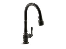 Artifacts Pull-down kitchen sink faucet with three-function sprayhead - image 4