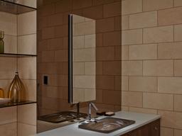 Catalan 15'' W x 36-1/8'' H aluminum single-door medicine cabinet with 170 degree hinge - image 3