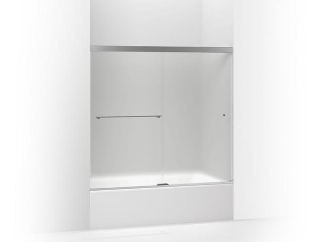 Revel Sliding bath door, 55-1/2'' H x 56-5/8 - 59-5/8'' W, with 5/16'' thick Frosted glass